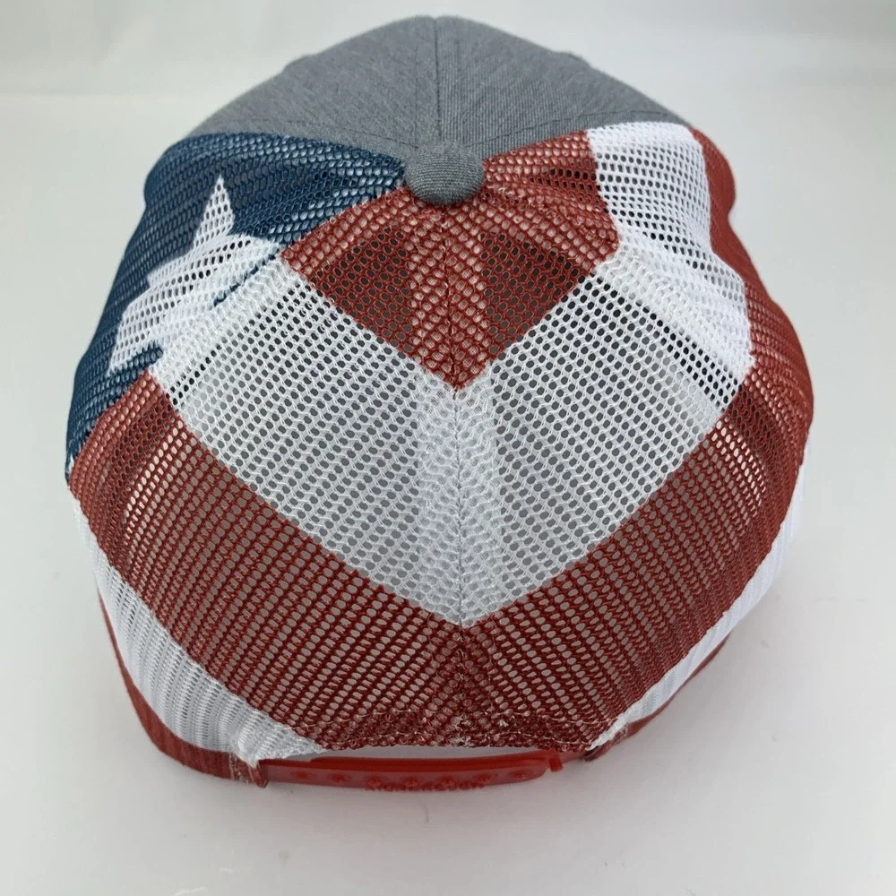 NC Motorsports Hat Flag Mesh Red White Blue Richardson 112PM Snap Trucker Cap